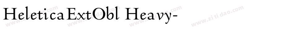 HeleticaExtObl Heavy字体转换